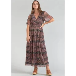 Robe longue droite AMIEL rouge
