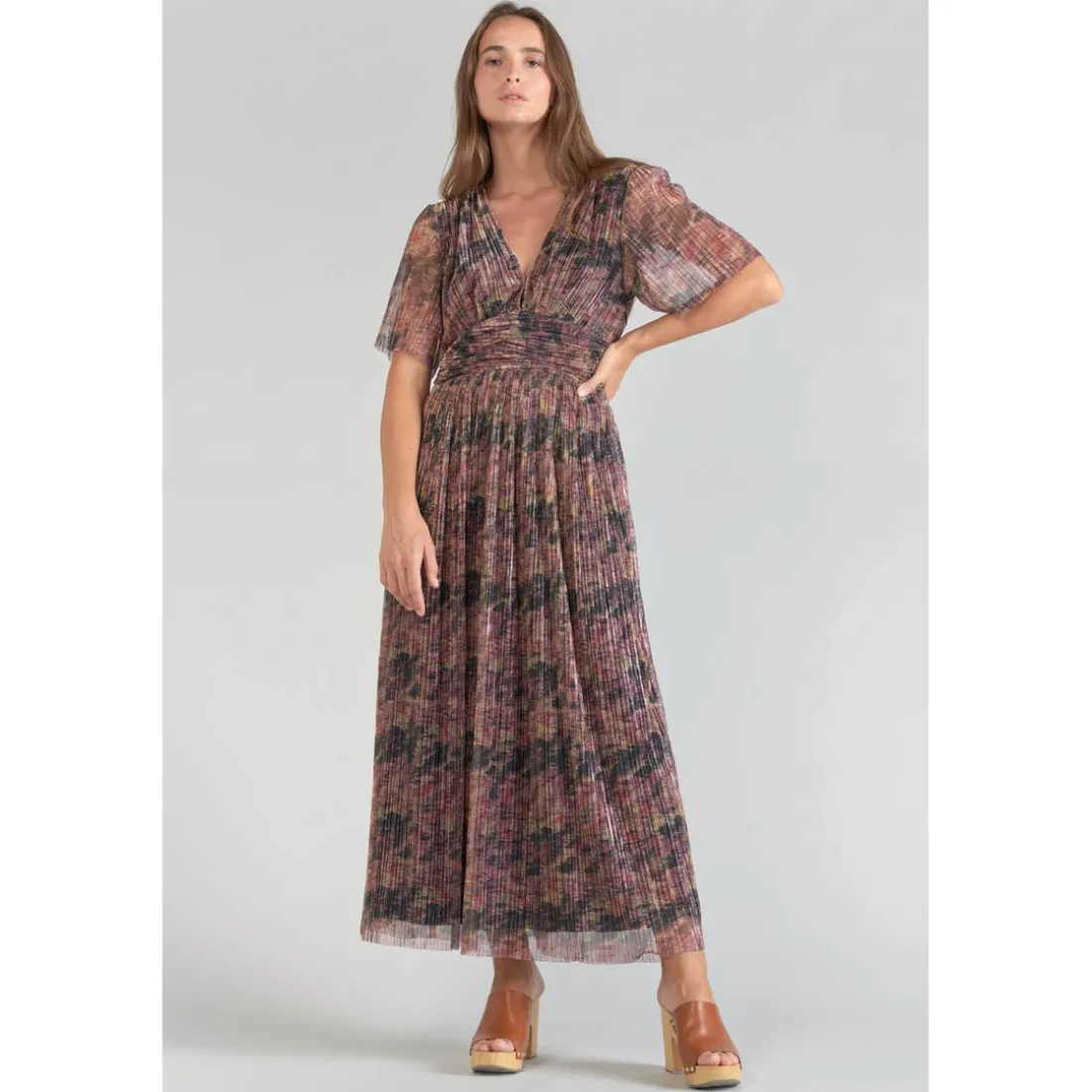 Robe longue droite AMIEL rouge