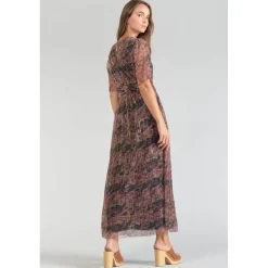 Robe longue droite AMIEL rouge