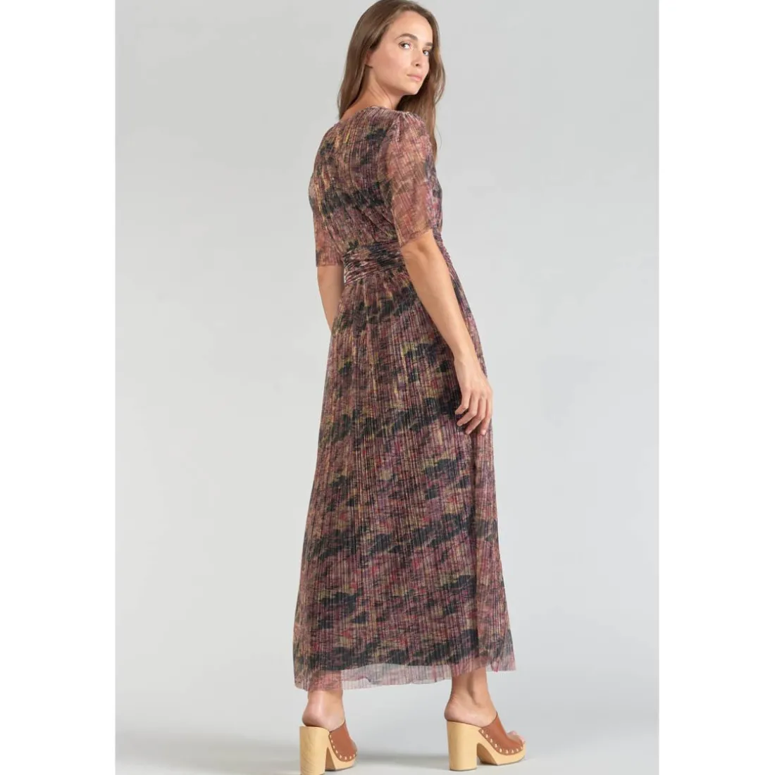 Robe longue droite AMIEL rouge