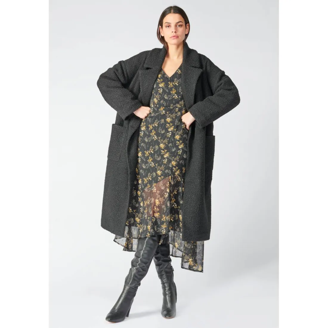Robe longue droite CHIC noir
