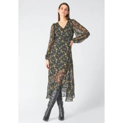Robe longue droite CHIC noir