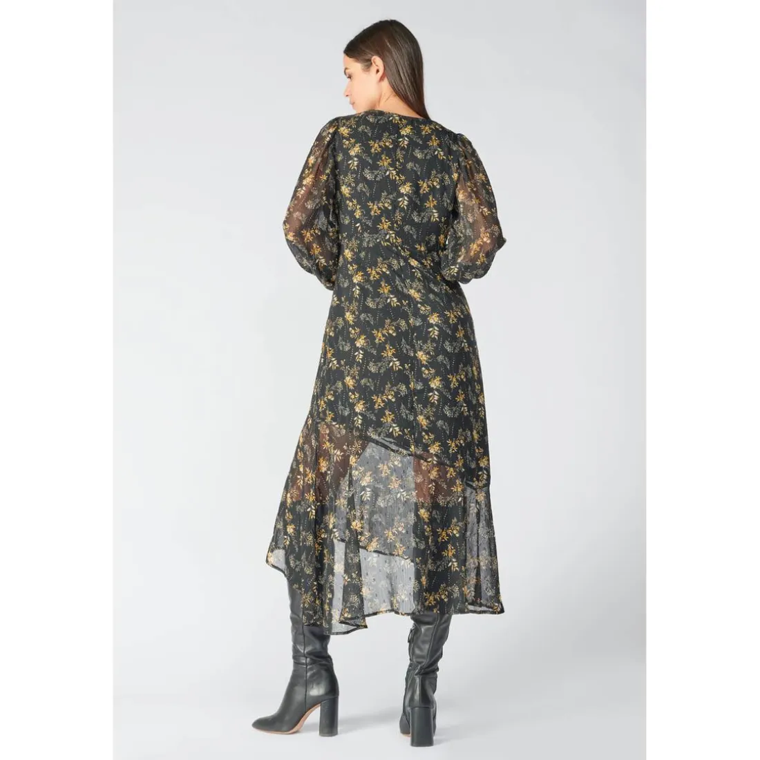 Robe longue droite CHIC noir