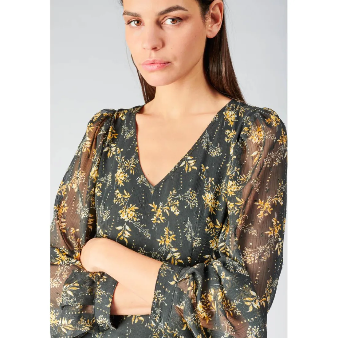 Robe longue droite CHIC noir