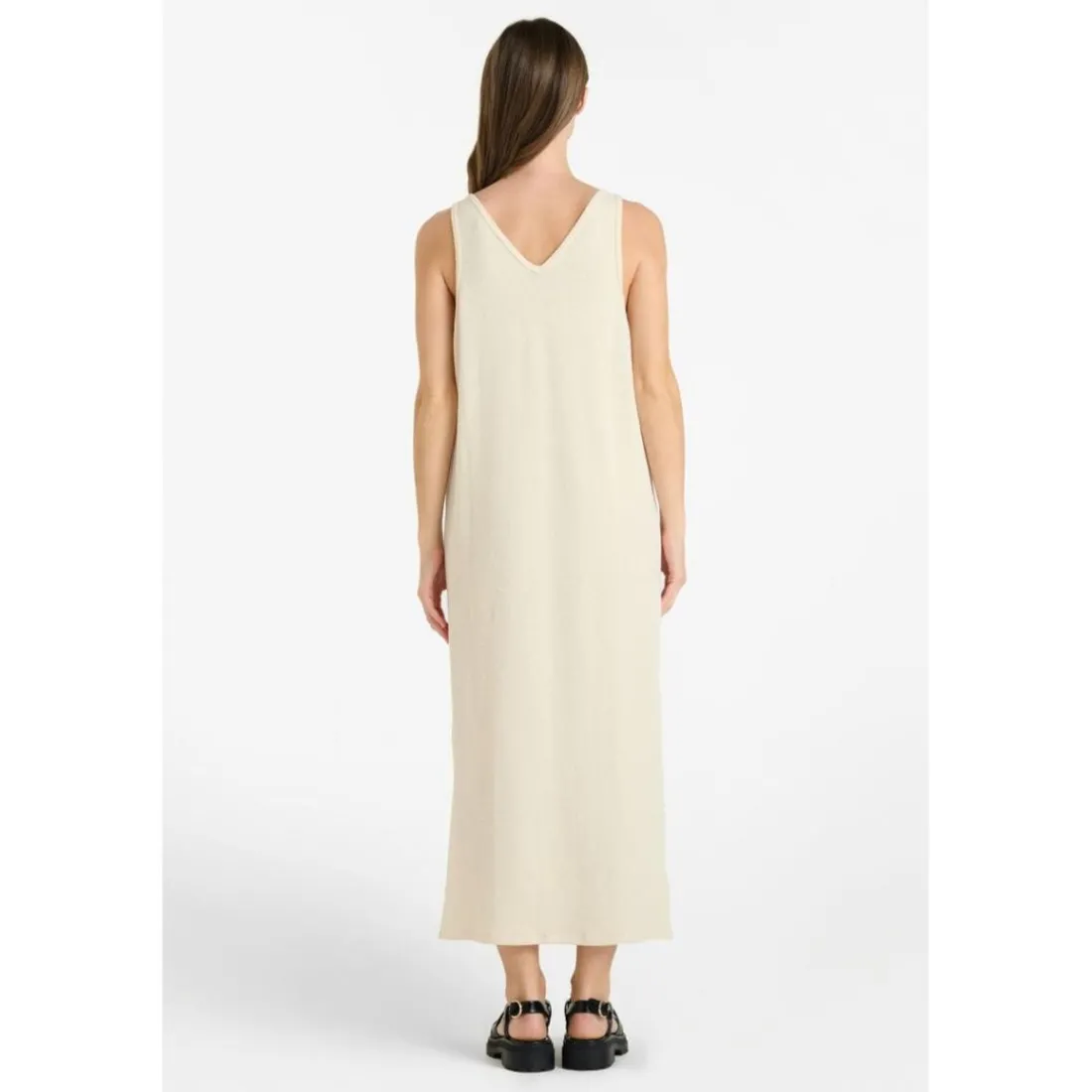 Robe longue droite DIEGA beige Eden