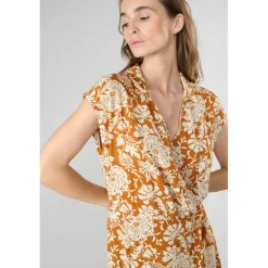 Robe longue droite JOUBARB blanc Yara en viscose