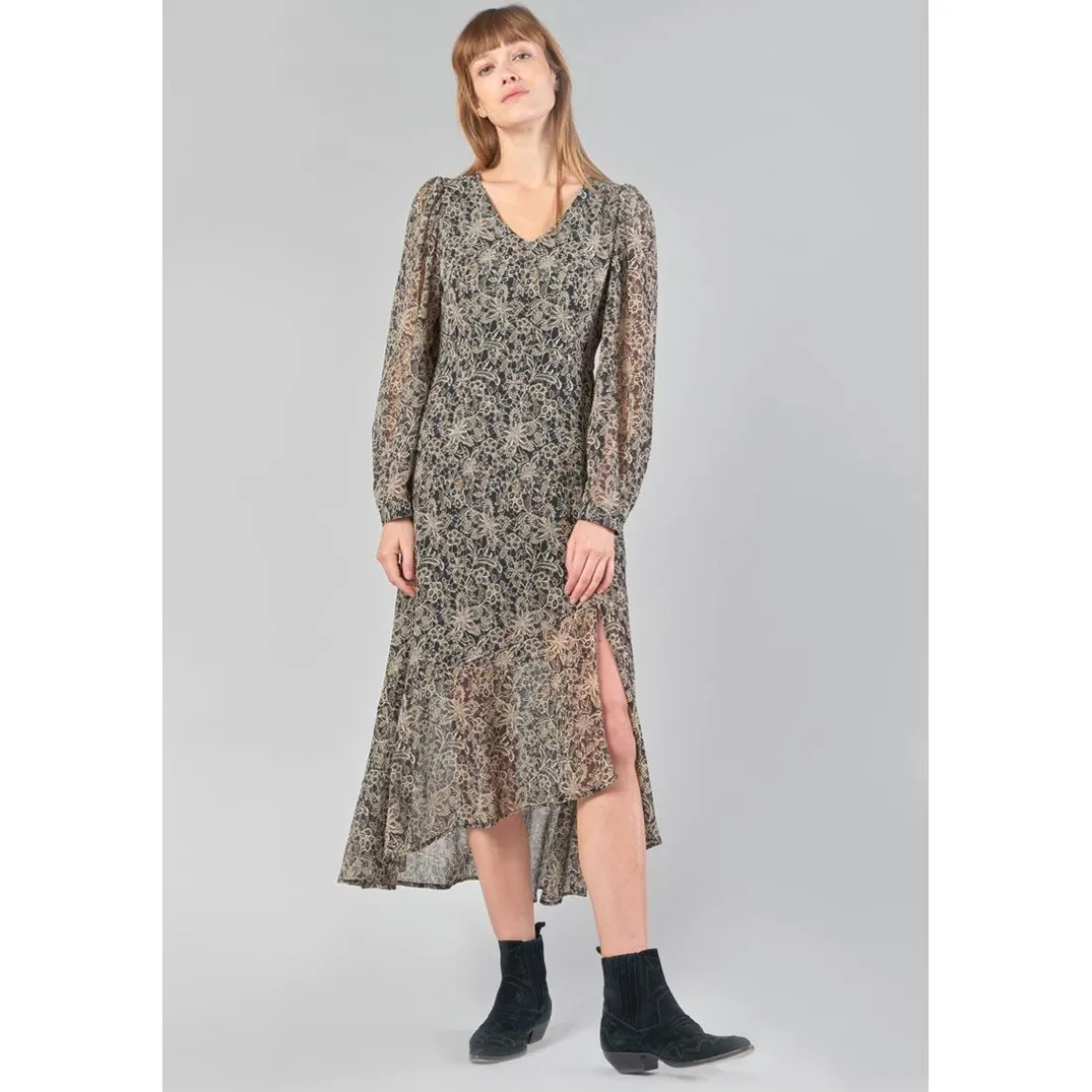 Robe longue droite KIP noir
