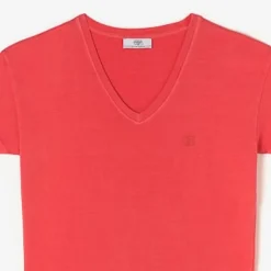 Robe longue droite ROJO rouge Lucie en coton