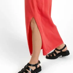 Robe longue droite ROJO rouge Lucie en coton