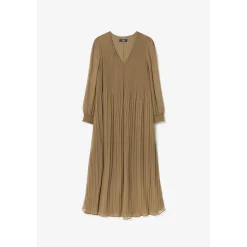 Robe longue droite TOBY marron