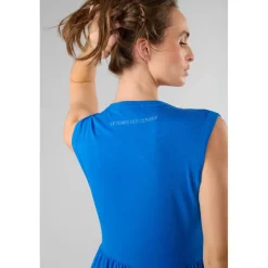 Robe longue droite TOLYPEL bleu Rae en tencel