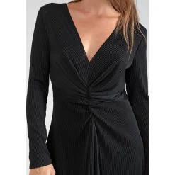 Robe longue droite YAMA noir