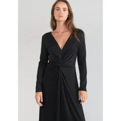 Robe longue droite YAMA noir