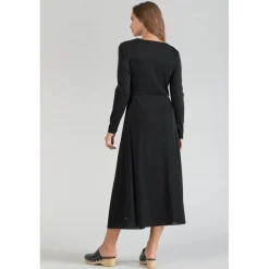 Robe longue droite YAMA noir