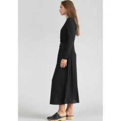 Robe longue droite YAMA noir