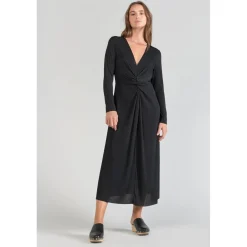 Robe longue droite YAMA noir