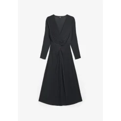 Robe longue droite YAMA noir