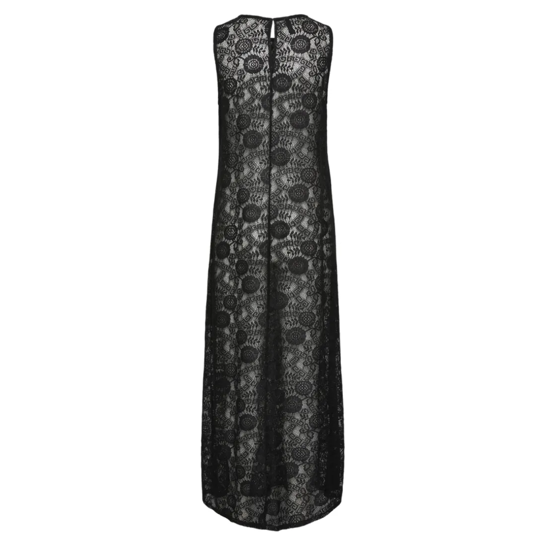 Robe longue en dentelle Colline noir Anya