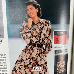 Robe longue imprimée Nancy orange en viscose