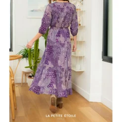 Robe Longue MYLO violet en coton
