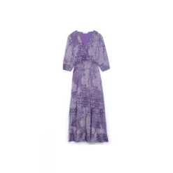 Robe Longue MYLO violet en coton
