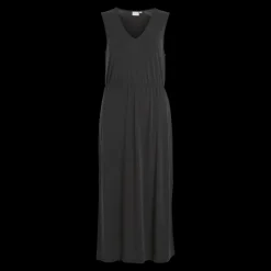 Robe longue noir Yael en coton modal