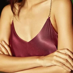 Robe Longue RAINEE bordeaux en viscose