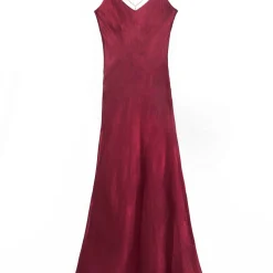 Robe Longue RAINEE bordeaux en viscose