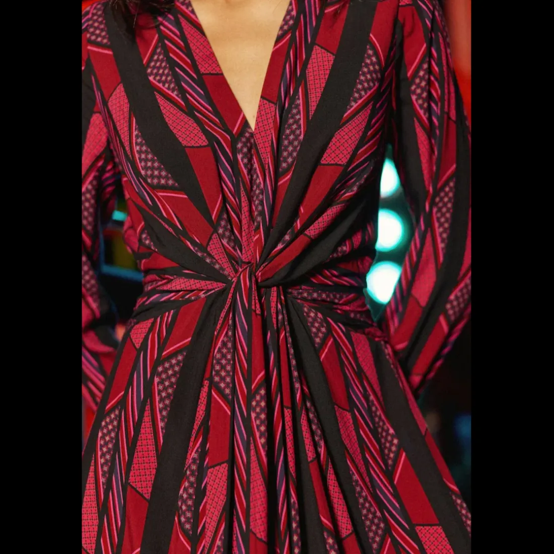 Robe Longue REY cravate en viscose