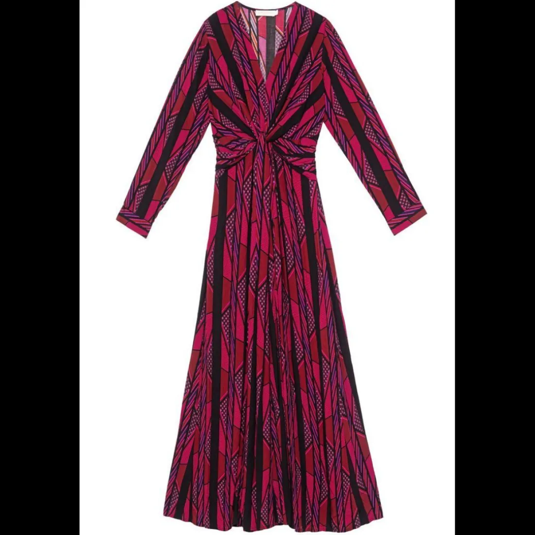 Robe Longue REY cravate en viscose