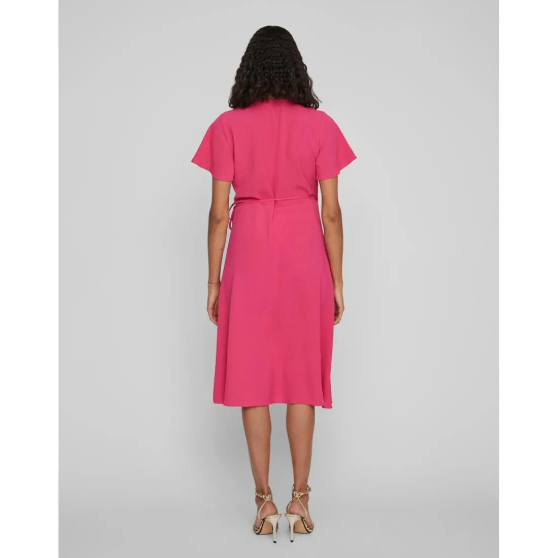 Robe longue rose foncé