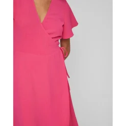 Robe longue rose foncé