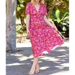 Robe longue ROZANA cachemire en viscose