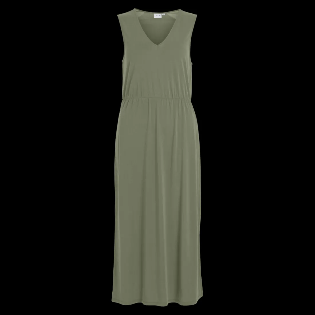 Robe longue vert foncé Mila en coton modal