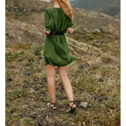 Robe LOULINA - Kaki en coton