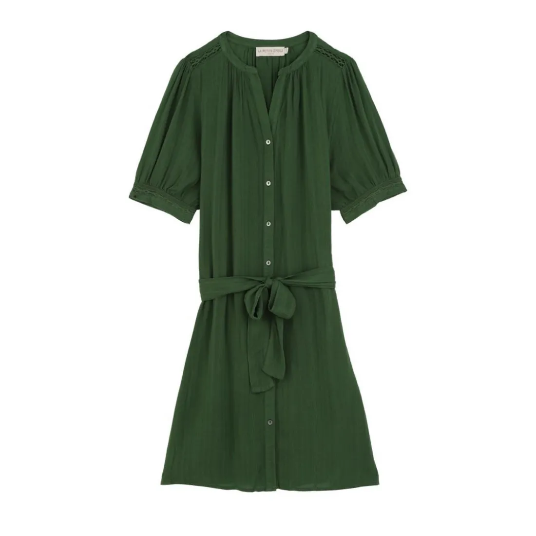 Robe LOULINA - Kaki en coton