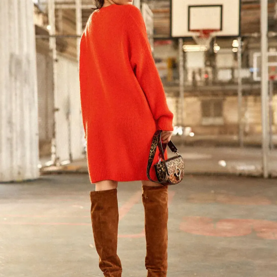 Robe Maille MAELLE rouge
