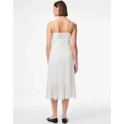 Robe manches courtes à motifs brodés Vilde blanc en coton Fern