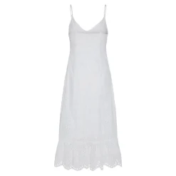 Robe manches courtes à motifs brodés Vilde blanc en coton Fern
