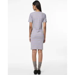 Robe manches courtes Ruka bleu en coton Lou