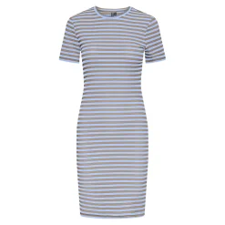 Robe manches courtes Ruka bleu en coton Lou