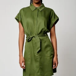 Robe manches courtes VERON kaki