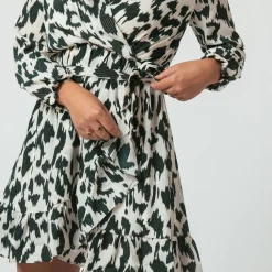 Robe manches longues léopard Léo