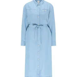 Robe Maxi Femme - Denim Bleu Clair en viscose