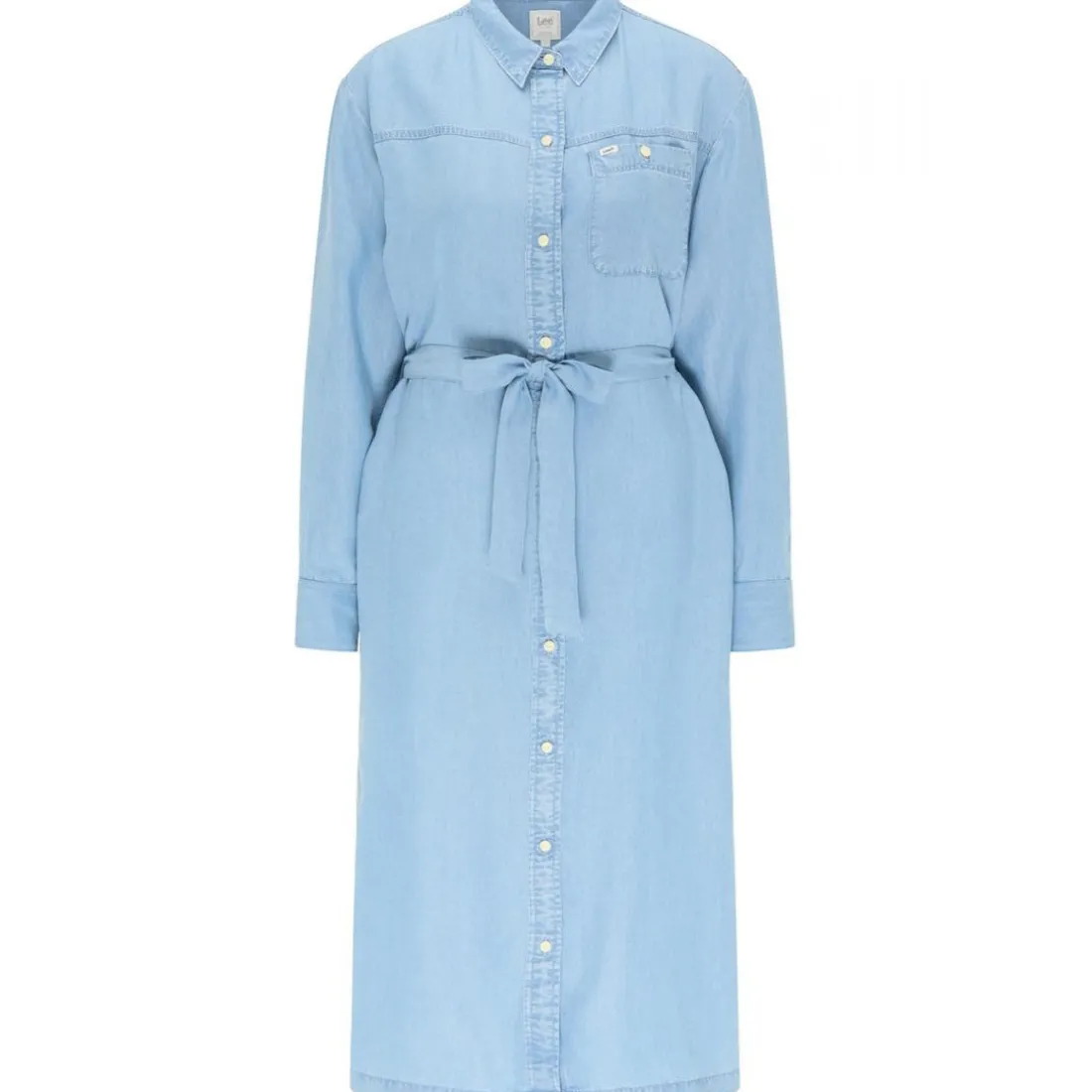 Robe Maxi Femme - Denim Bleu Clair en viscose