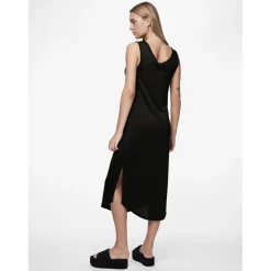 Robe midi Billo noir en viscose Yara