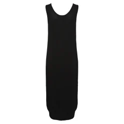 Robe midi Billo noir en viscose Yara