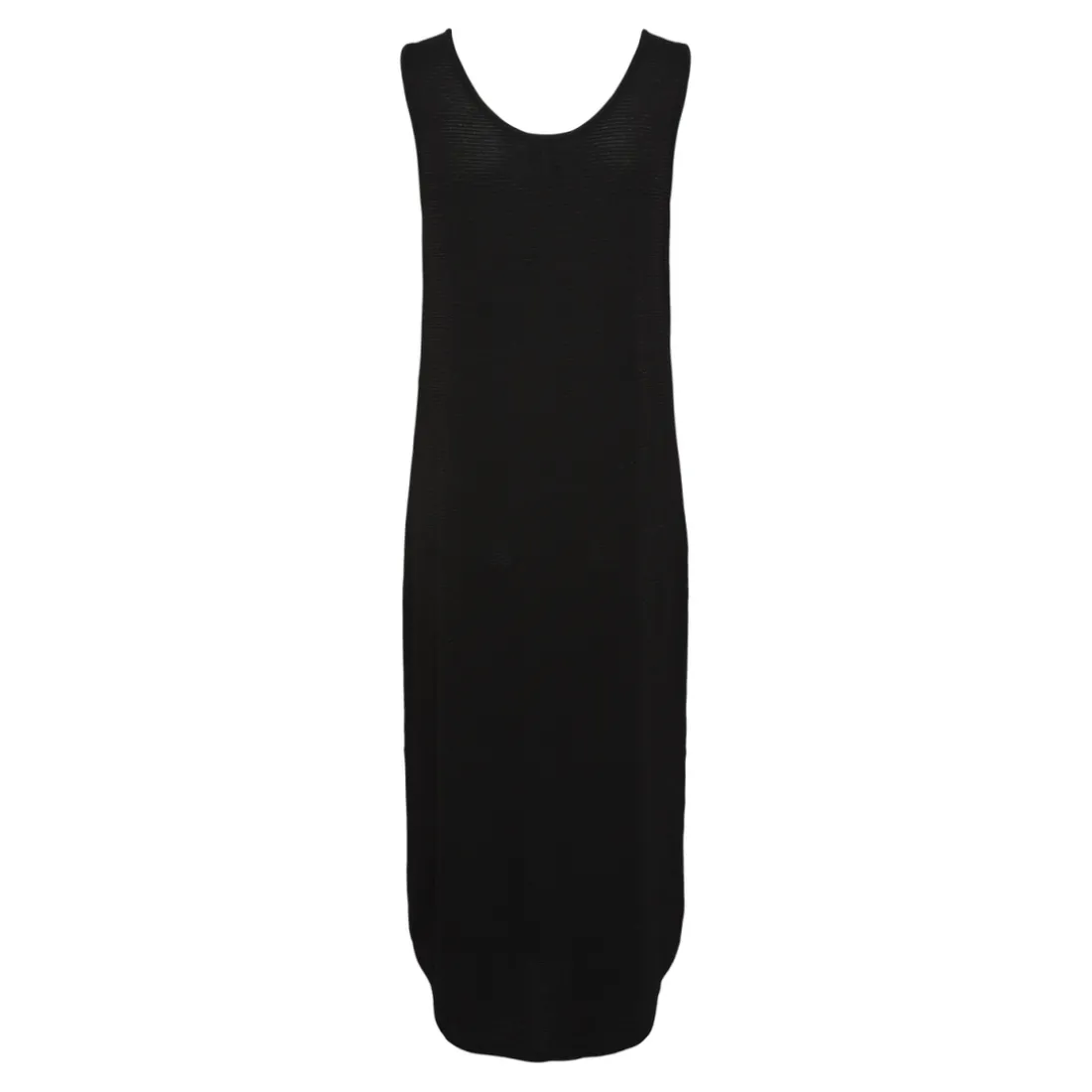 Robe midi Billo noir en viscose Yara