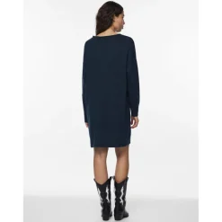 Robe midi en maille bleu Sloan