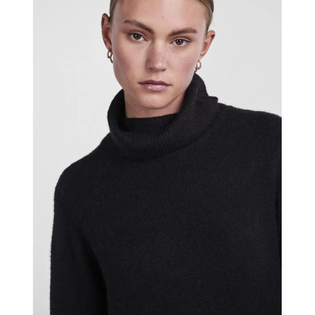 Robe midi en maille noir Vera